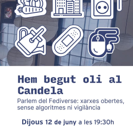 Cartell hem begut oli al candela trobada fediverse